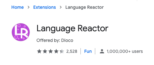Language Reactor YouTube