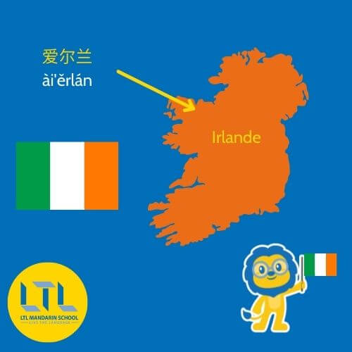Nom de lieux en chinois Irlande