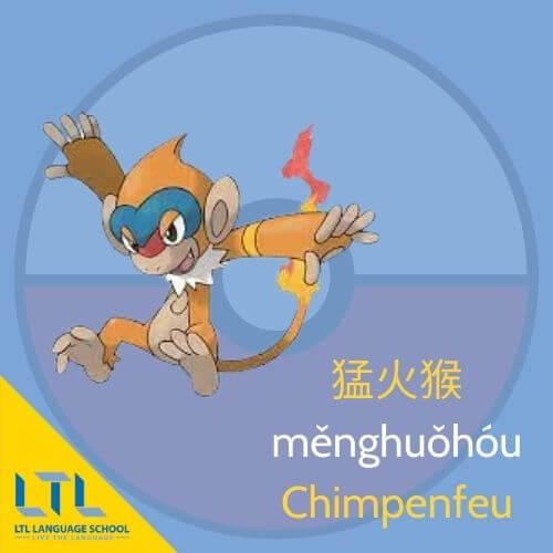 Pokémon en chinois : Chimpenfeu