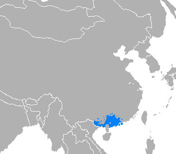 langues en Chine : localisation du dialecte Yue en Chine